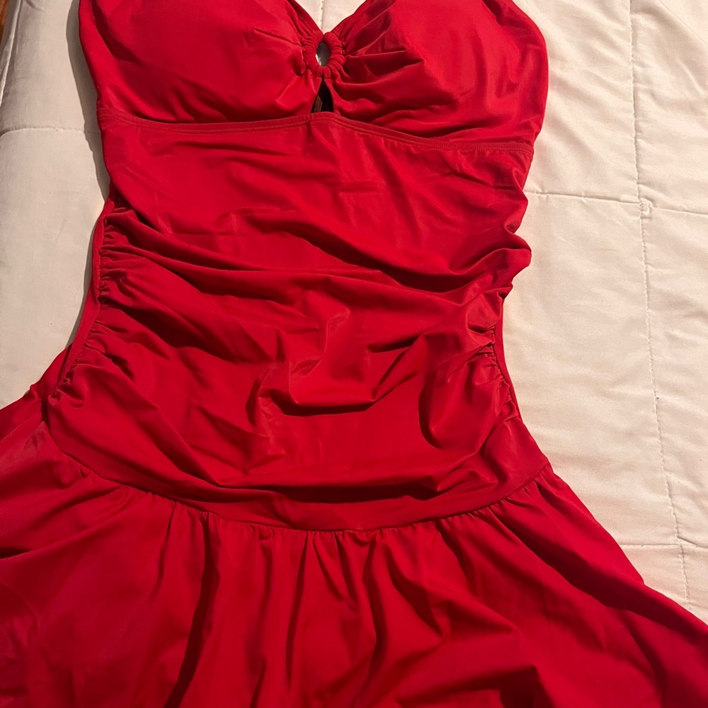 Vibrant Red Swimsuit